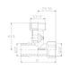 Кран приладний шаровий SD Forte 1/2"х3/4"х1/2" SF186W152015, латунь, хром, 24 міс. гарантії SD00009371 фото 2