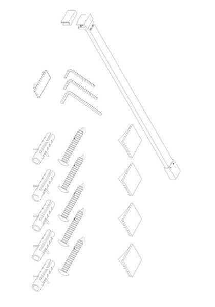 Душова перегородка Koer SR SP01 Walk-In 100x200, скло 8мм, хром, Easy Clean (KR5393) KR5393 фото