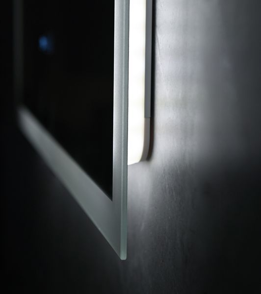 Дзеркало Mixxus FLAT MR04-100x80 з LED Touch, Anti-fog, димером, регулюванням яскравості, годинник MI6927 фото