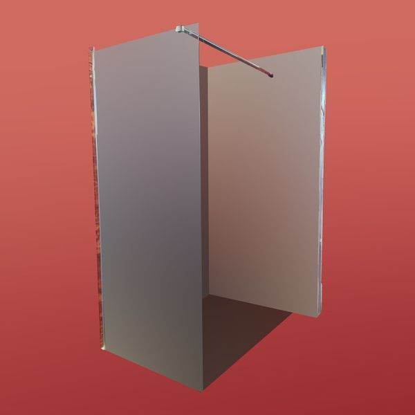 Душова перегородка Koer SR SP01 Walk-In 100x200, скло 8мм, хром, Easy Clean (KR5393) KR5393 фото