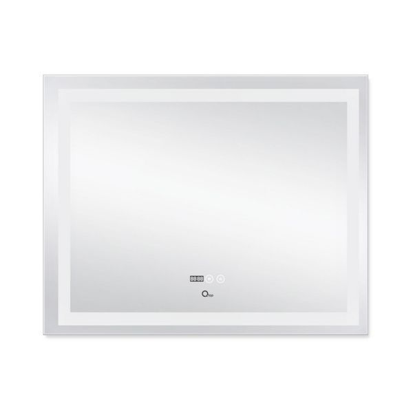 Дзеркало Qtap Mideya (DC-F614) 1000х800 з LED-підсвічуванням Touch, з антизапітнінням, з годинником, диммером SD00036735 фото