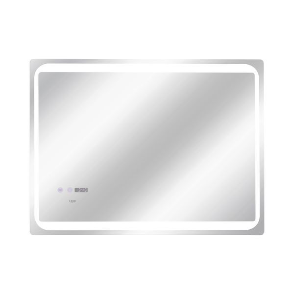 Дзеркало Qtap Mideya 800х600 з LED-підсвічуванням Touch, з антизапітнінням, годинником, диммером, рег. яскравості QT2078NCF8060W SD00051755 фото