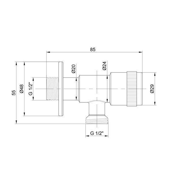 Запірний вентиль Lidz Went 112R 1/2*1/2 LDWEN112RNKS34929 Nickel SD00041033 фото