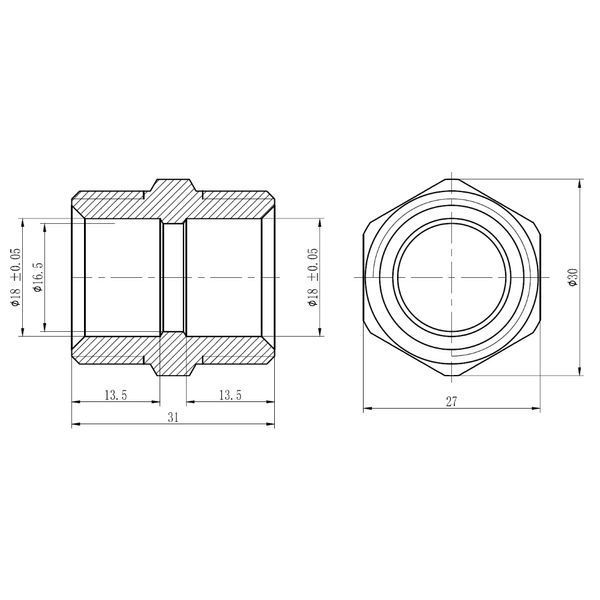 Муфта обтискна SD Forte 20х3/4" ЗР SF172W2020 SD00031074 фото