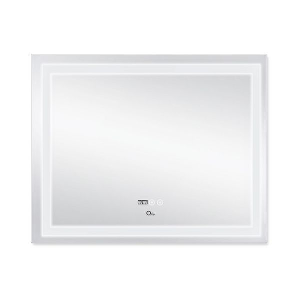 Дзеркало Qtap Mideya (DC-F614) 1000х800 з LED-підсвічуванням Touch, з антизапітнінням, з годинником, диммером SD00036735 фото