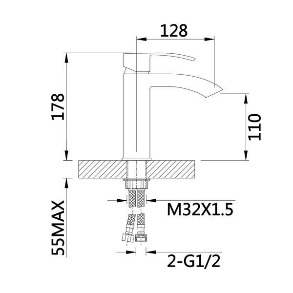 Смеситель для раковины Qtap Swan Cascada QTSWA270CRM45564 Chrome, однорычажный, латунь, глянцевая поверхность SD00051688 фото
