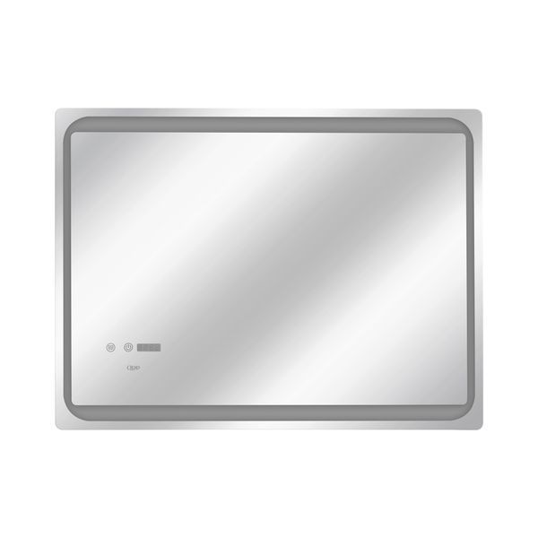Дзеркало Qtap Mideya 800х600 з LED-підсвічуванням Touch, з антизапітнінням, годинником, диммером, рег. яскравості QT2078NCF8060W SD00051755 фото