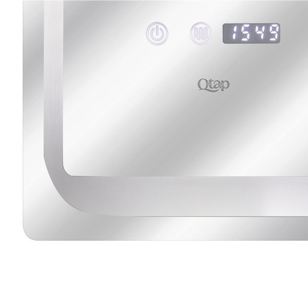Дзеркало Qtap Mideya 800х600 з LED-підсвічуванням Touch, з антизапітнінням, годинником, диммером, рег. яскравості QT2078NCF8060W SD00051755 фото