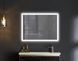 Дзеркало Mixxus FLAT MR04-100x80 з LED Touch, Anti-fog, димером, регулюванням яскравості, годинник MI6927 фото 2