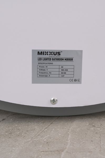 Дзеркало Mixxus PLAIN MV02-60x80 з LED Touch, Anti-fog, димером, регулюванням яскравості, годинником MI6933 фото