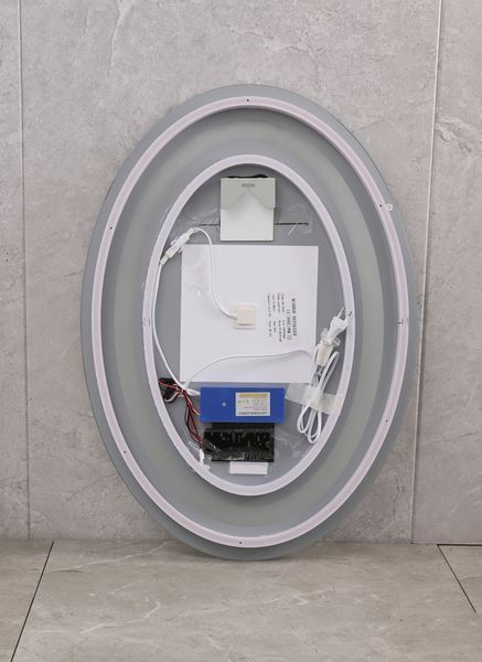 Дзеркало Mixxus PLAIN MV02-60x80 з LED Touch, Anti-fog, димером, регулюванням яскравості, годинником MI6933 фото