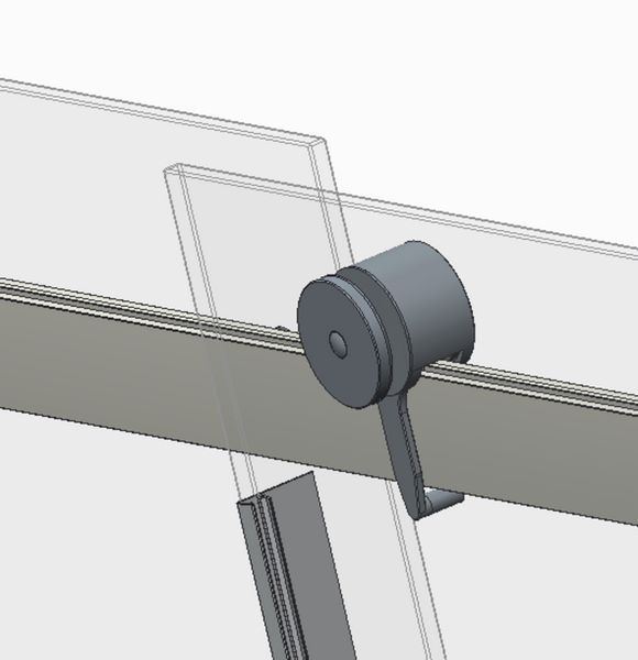 Бічна стінка для душу Koer SR SW01-90x200-TR-07, скло 8мм, графіт, Easy Clean (KR5382) KR5382 фото