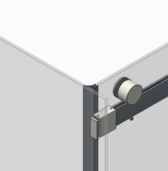 Бічна стінка для душу Koer SR SW01-90x200-TR-07, скло 8мм, графіт, Easy Clean (KR5382) KR5382 фото