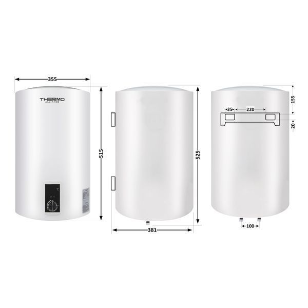 Водонагрівач електричний Thermo Alliance 30 л вертикальний, сухий ТЕН 1,6 кВт D30V16J1(D)K SD00042025 фото