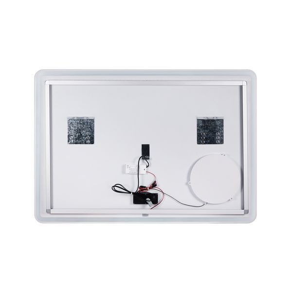 Дзеркало Qtap Crow 1000х700 з LED-підсвічуванням Touch, лінза, цифровий годинник, диммер, рег. яскравості QT0578141670100W SD00045756 фото