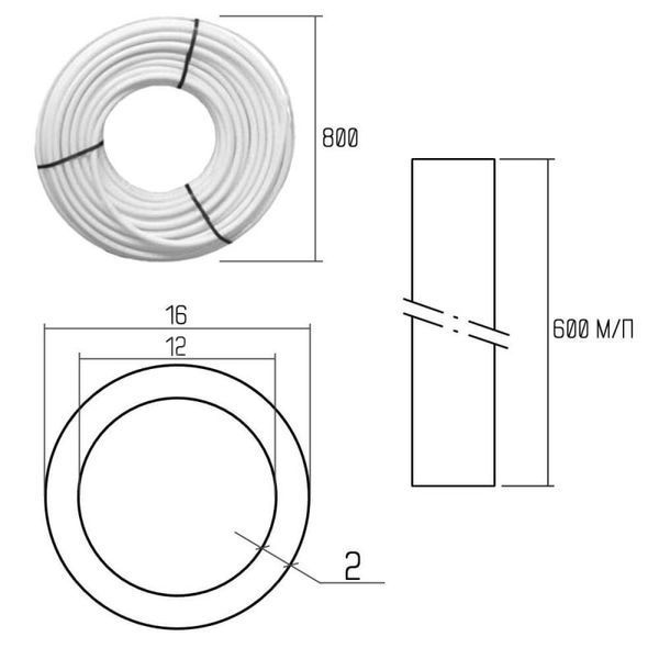 Труба GOLD-PEX Icma 16х2 мм, 600 м №P180 SD00009399 фото