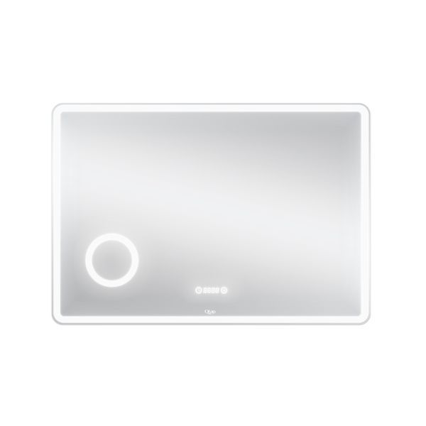 Дзеркало Qtap Crow 1000х700 з LED-підсвічуванням Touch, лінза, цифровий годинник, диммер, рег. яскравості QT0578141670100W SD00045756 фото