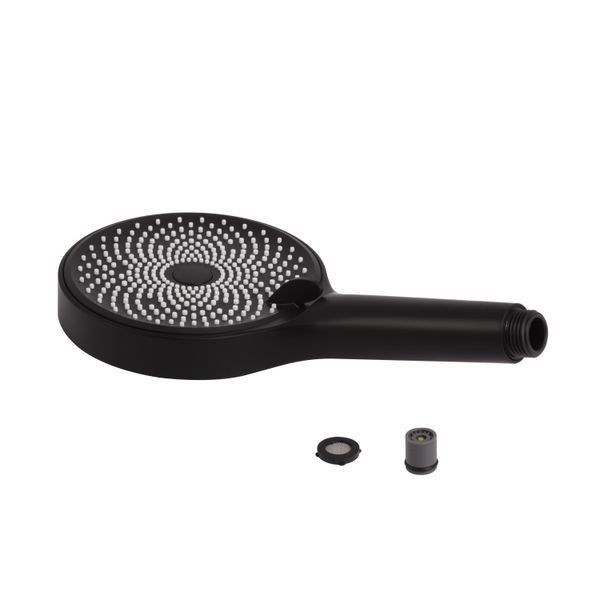 Лійка для ручного душу Qtap Rucni D 130 мм кругла QTRUC125BLM45953 Black Matt, 3 режими, ABS пластик SD00052077 фото