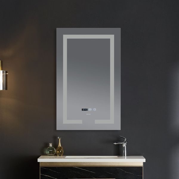 Дзеркало Mixxus HARD MR06-50x80-CASE із LED Touch, Anti-fog, димером, регулюванням яскравості, годинником (MI6657) MI6657 фото