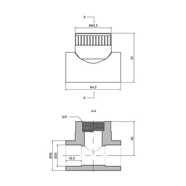 Трійник PPR Thermo Alliance 25х3/4"х25 ВР SD00029388 фото