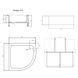 Душовий піддон Lidz KAPIELKA ST80x80x26 з панеллю SD00050483 фото 2