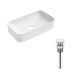 Комплект Qtap Tern: Раковина накладна прамокутна 605x350x140 мм WHITE + Донний клапан PU02 SD00053428 фото 1