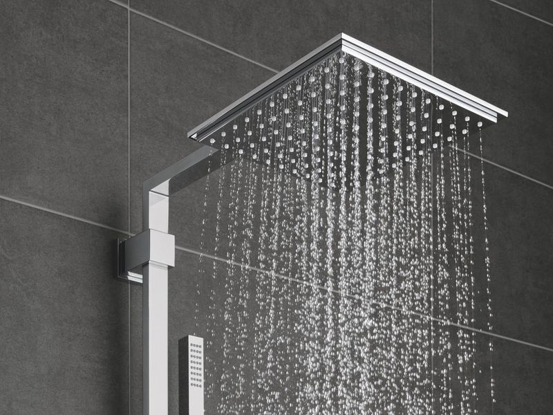 Душова система Grohe Euphoria Cube з термостатом і хромованим покриттям 26087000 (26087000) 26087000 фото