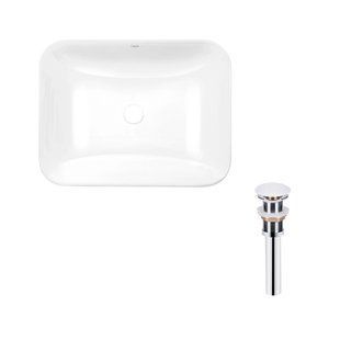 Комплект Qtap Scorpio: Раковина врезная прямоугольная 500х380х145 мм White + Донный клапан PU02 SD00053414 фото