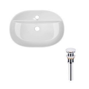Комплект Qtap Scorpio: Раковина накладна овальна 610x400x120 мм White + Донний клапан PU02 SD00053439 фото