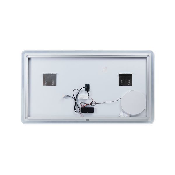 Дзеркало Qtap Crow 1200х700 з LED-підсвічуванням Touch, лінза, цифровий годинник, диммер, рег. яскравості QT0578141670120W SD00045757 фото