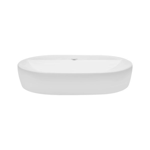 Комплект Qtap Scorpio: Раковина накладная овальная 610x400x120 мм White + Донный клапан PU02 SD00053439 фото