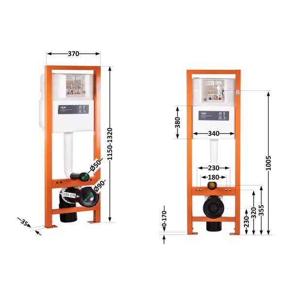Інсталяція для унітаза Qtap Nest Uni QT0233M370 SD00042963 фото